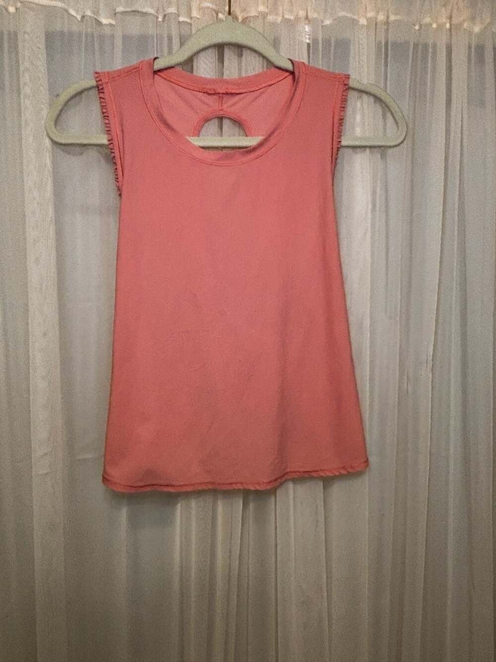 Lululemon Sunset Pink Flutter Sleeve Open Back Tank Top